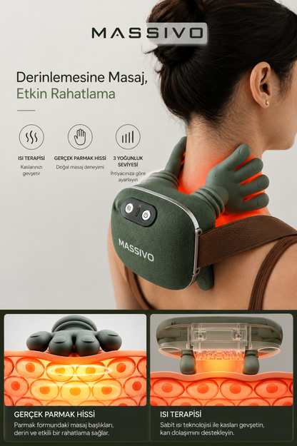 MASSIVO Pulse™ Isıtmalı Boyun ve Omuz Masaj Aleti